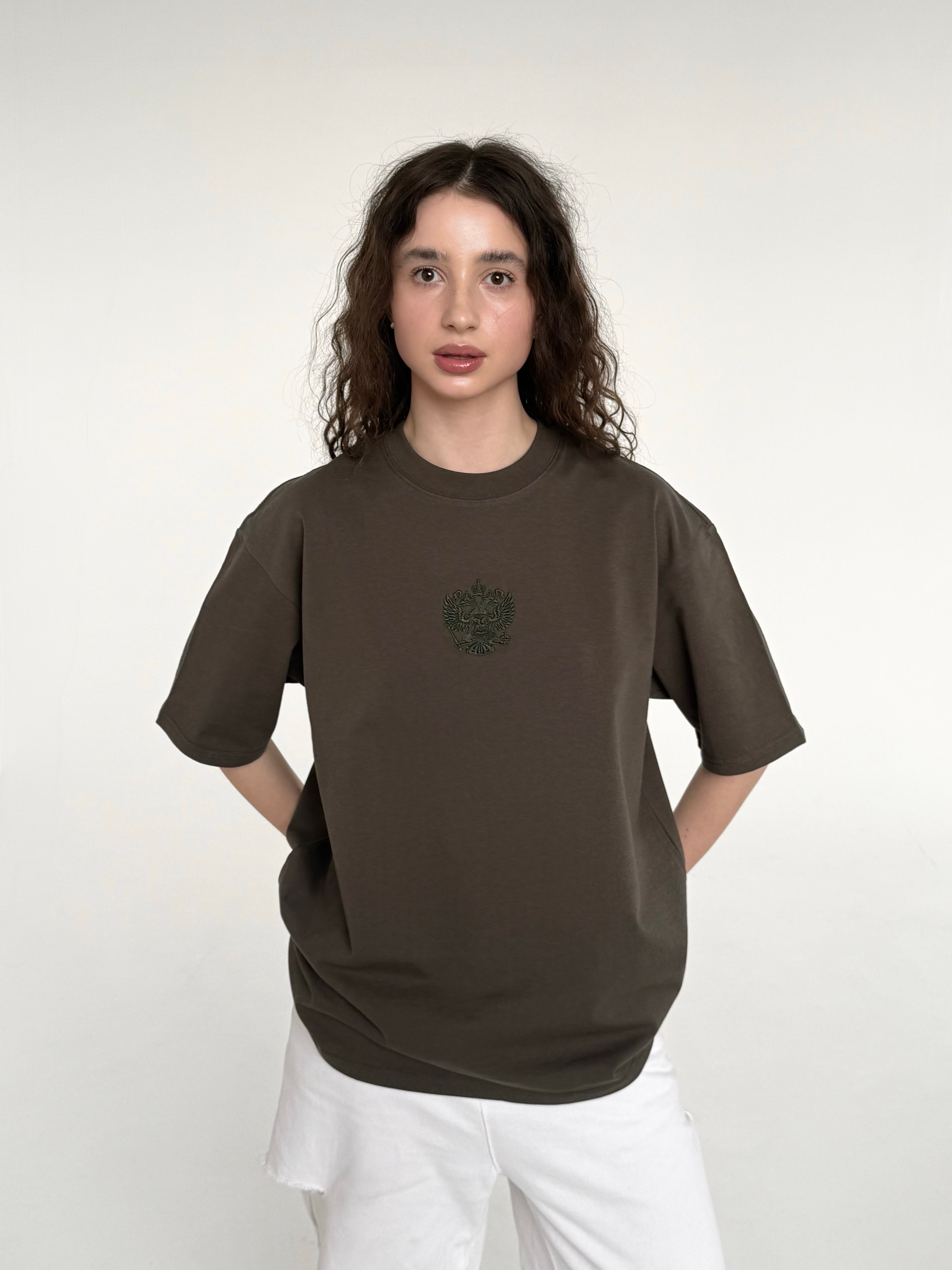 Футболка-ковер в цвете хаки