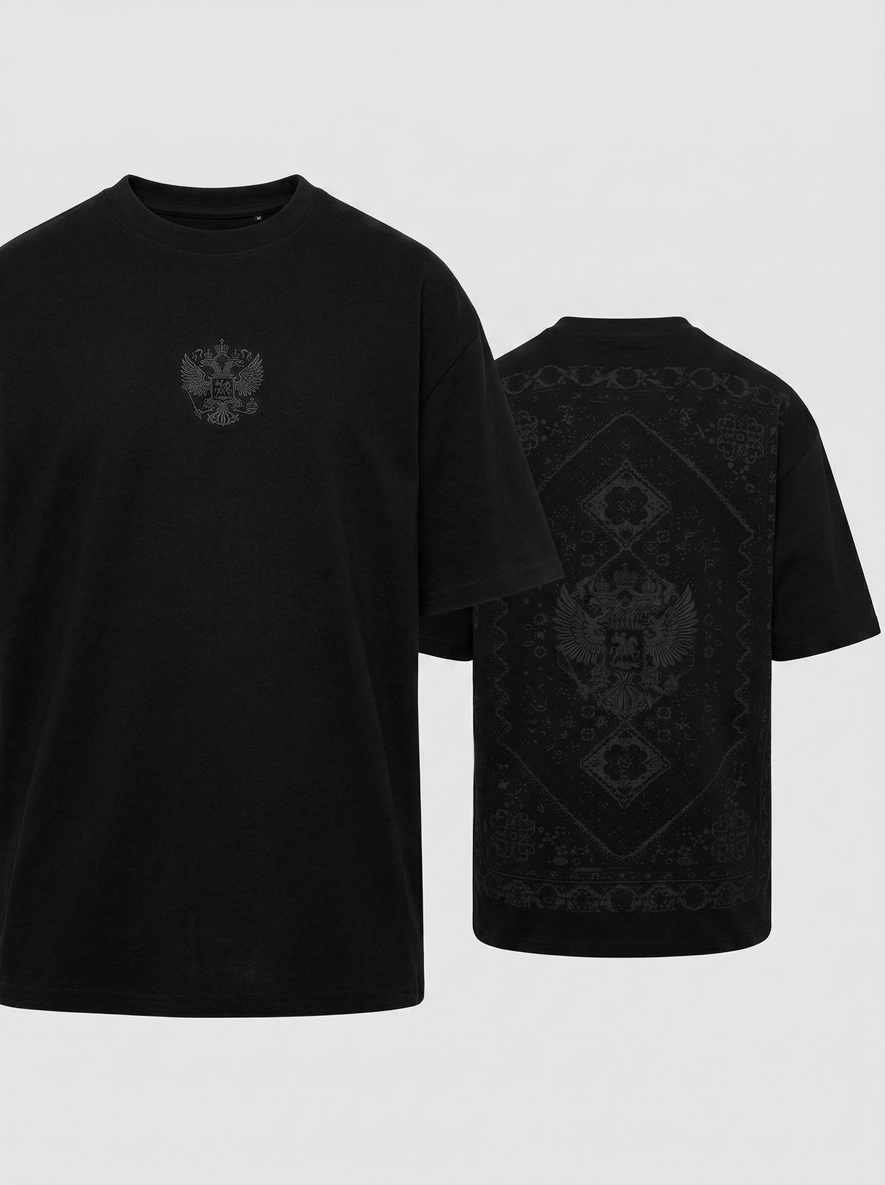 Футболка-ковер в черном цвете